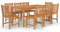 vidaXL Teak Massiv Gartenmöbel 9-TLG. Sitzgruppe Gartengarnitur Sitzgarnitur Gartenset Gartenstuhl Tisch Stühle Gartentisch Holztisch Holzstuhl