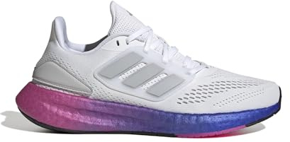 adidas Damen Pureboost 22 Shoes, Cloud white/grey two/lucid fuchsia, 39 1/3 EU
