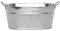 HERSIG - Cubo Metal con Asas Grande | Macetero Ovalado - 28,5/14,5x24/10x12,5cm