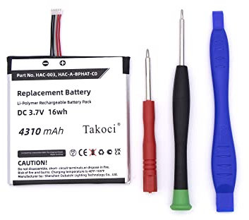 AUVTKALL Replacement Battery for Nintendo HAC-S-JP/EU-C0 Switch HAC-001HAC-003 HAC-A-BPHAT-C0 3.7V 4310mAh