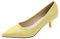 Minetom Damen Pumps Pointed Toe High Heels Kunstleder Business Büro Pumps Elegant Kleid Hochzeit Abend Party Braut Schuhe A Gelb 41 EU