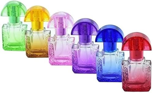 DAIGLE Mini Botellas de Viaje de Perfume, atomizador de Perfume, 2 Piezas, 15 ml, Botella vacía de Perfume en Aerosol de Vidrio Coloreado/Color Aleatorio Recargable