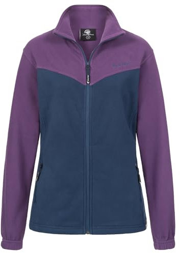Rock Creek Damen Fleecejacke warm Übergangsjacke Windbreaker Fleece Jacken Outdoorjacke Stehkragen Damenjacke Teddyfleece Sweatjacke Pullover D-501 Navy L
