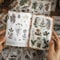 Pflanze Washi Aufkleber für Journaling Scrapbooking Planer Sticker Ephemera Sticker Buch Junk Journal Aufkleber für Erwachsene - 20 Blatt (170 Stück)
