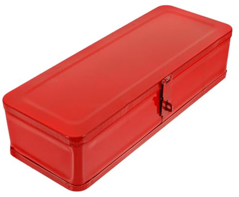 OSALADI Kasten Werkzeugkasten Tragbarer Werkzeugkoffer Hartschalenkoffer Wartungswerkzeugkoffer Tech-tool-box Mikro-werkzeugkiste Handkoffer Eisen Rot Veranstalter Metall