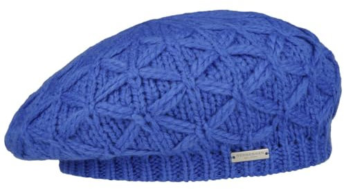 Seeberger Annelie Knit Baskenmütze Damen, Royalblau, 6 3/4/7 3/8