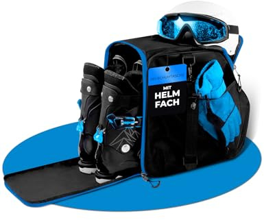 STYNGARD Skischuhtasche Kinder Skischuhtasche mit Helmfach [40 L] - Tasche für Skischuhe für Kinder mit extra Stauraum für Helm und Skizubehör - Modell ISCHGL