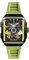Nubeo Space Maven Automatikuhr für Herren, 44 mm, limitierte Auflage, mit Silikonarmband, NB-6077, dunkles kaki, Armband