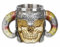 Outletdelocio Jarra de cerveza decoracion 3D Calavera. Fabricada en resina y acero. Tamaño 12cm
