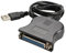 HUAJINGKEJI Adaptador USB DB25 de 25 pines macho a hembra, puerto paralelo IEEE 1284 LPT, cable convertidor de puerto paralelo
