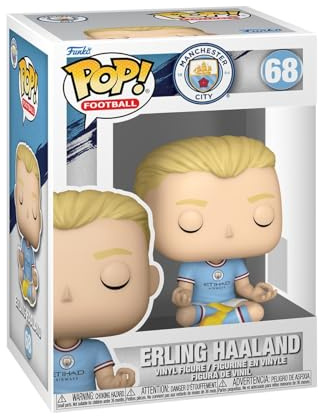 Funko POP! Football: Manchester City FC - Erling Haaland (Celebration) | Offizielles Sport Merch - Vinyl Sammelfigur als Regal Deko - Geschenkidee zum Geburtstag für Fans und Sammler