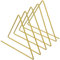 LALAFINA Triangle File Holder Stylish Section Desktop Organizer Rack for Magazines and Documents Space-saving Book Stand for Use Golden