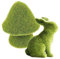 Happyyami 2St Mooskaninchen Outdoor- Girlanden Gartenzwerg Osterlichter beflockter Hase kunstgras Artificial Grass bastelset Osterhasen basteln Häschen-Handwerksverzierung Schaum Green