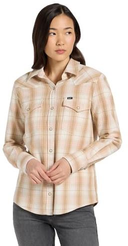 Lee - Bluse Damen - Regular Fit - Regular Western Shirt - Khaki Karo