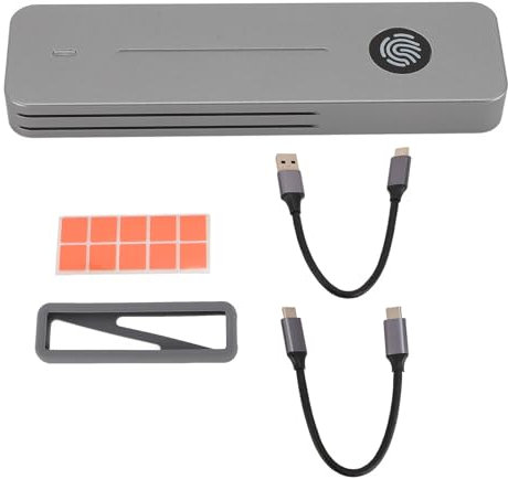 SSD-Gehäuse, Fingerabdruck-biometrisches Externes SSD-Gehäuse, 10 Gbit/s USB 3.2 Gen2 Typ C Touch SSD, Unterstützt M.2 und M.2 Nvme PCIE/NGFF 2230 2242 2280 SSD