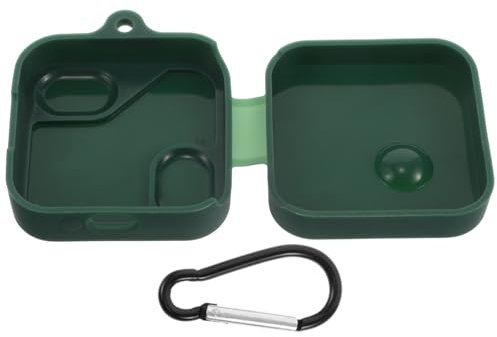 ARTSEWPLY Wireless Earphone Case Compatible Nothing Ear 2024, Silicone Earbud Carrying Case Carabiner, Protective Soft Shell in Dark Green for Earbud Storage and Travel
