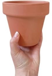 Jardinera de Barro Cocido Diámetro 15cm - Ideal para Decoración Natural