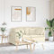 MOBCANT Modulares Sofa mit Kissen Cordstoff Creme Schlafsofa Couch Couchgarnitur Schlafcouch für Schlafzimmer Hotel Büro Wohnung