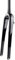 Forcella per bici gravel 700C in fibra di carbonio, forcella rigida, tubo dritto/conico da 1-1/8, freno a disco, forcella per bici da strada leggera, attacco QR da 9 mm, forcella rigida (colore: nero