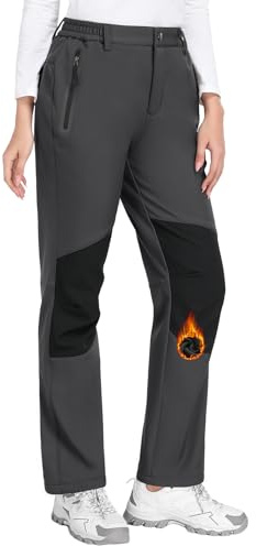 CMTOP Wanderhose Damen Outdoorhose Wasserdicht Trekkinghose Winter Gefüttert Thermohose Softshellhose Skihose Outdoor Warm Leichte Winddicht Schneehose Regenhose Funktionshose