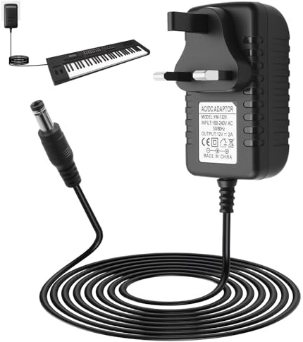 12V Power Adapter Keyboard KP-A3 PA-3 PA-3C PA-130A Center Positive | DC/AC 12V 2A Power Supply Charger for PA-130A PA-3B PA-130B PA-5D PA-5B EP-A3 PSR DGX YPG YPT DD EZ P Series Electronic Piano