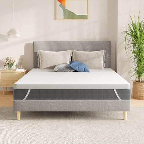 SynthoSpace Matratzen Topper 90x200cm H2, Matratzentopper 90x200 Schlafsofa Bett Memory Foam, Mattress Topper 90x200 Boxspringbett Topper Bezug Waschbarer 5cm Höhe