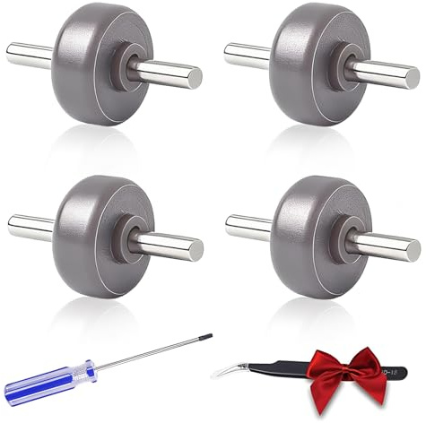 FHRYNA 6-teiliges Ersatzrollen Set für V6 V7 V8 V10 DC58 DC59 DC62, Laufrollen & Bodenplatten-Zubehör für Direktantrieb-Bodenkopf, Staubsauger Ersatzteile inkl. Montagezubehör, Schwarz