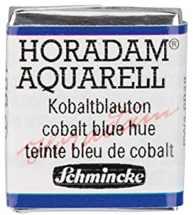 Schmincke – HORADAM® AQUARELL - feinste Künstler-Aquarellfarben, 486 Kobaltblauton, 14 486 044, 1/2 Näpfchen