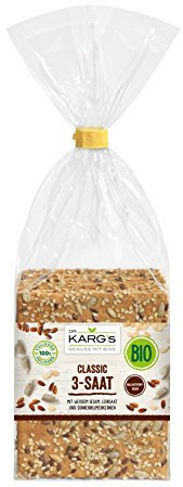 Dr. Karg BIO Classic 3-Saat Feinschmecker-Knäckebrot, 5er Pack (5 x 200 g Beutel) - Bio