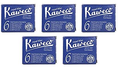 Kaweco Fountain Pen Ink Cartridges short, Royal Blue (Blue), 30 pc.