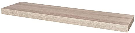 Wandboard Bobby Sonoma Eiche - sägerau Dekor 80cm - Deutsche Herstellung Schablone und Schrauben - Wandregal Wandbord