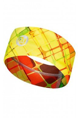 Nessi Stirnband Kopfband Unisex AOP Damen Herren atmungsaktiv - Gelb, S/M