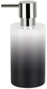 Spirella Seifenspender Tube | mit Pumpe | Flüssigseifen-Spender | Porzellan | 300ml | Langliebig und Robust | Grau/Weiß, Unique