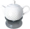 Wamat Teekanne Kanne Stövchen Set elegant modern Design - 1 L, Keramik, für kalte Tage, neu & originalverpackt
