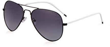 Miuno® Sonnenbrille Polarisiert Polarized Herren Damen Geschenkbox & Brillentuch 3025-C Schwarz (Schwarzgetönt)