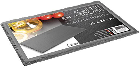 Large Grey Slate Stone Presentation Cheese Biscuit Serving Party Plate Board