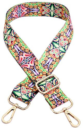 ZYLDK Mode Damen Taschengurt Bunter Schultergurt längenverstellbarer breiter Tragegurt Schultergurt für Handtaschen 78-140cm Schultergurt für Handtaschen DIY Zubehör