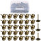 Hilitchi 200-Pieces 7/16''(11mm) Antique Brass Tacks Bronze Nail Pins Upholstery Tacks Furniture Thumb Tack Pins Assortment Kit (Bronze)