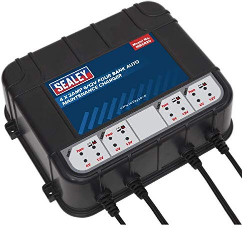 Sealey Four Bank 6/12V 8A (4 x 2A) Auto Smart Charger & Maintainer - MBC420
