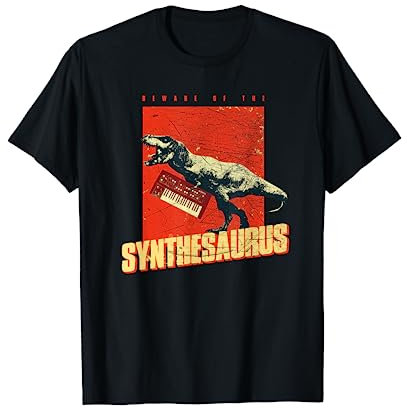 Synthesaurus Analog Synth Techno Synthesizer ADSR Vintage T-Shirt