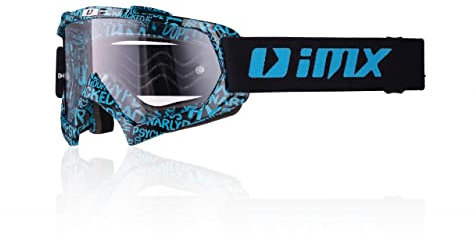 IMX RACING MUD Motorrad Schutzbrille | Klare Linse | Anti-Beschlag und Anti-Kratz Linse | Band mit Silikondruck | Drei Lagen Schaum | Ein Linse enthalten