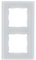 REV Optima, 2-fach Rahmen aus Glas Steckdose, Serienschalter, Taster etc., weiss