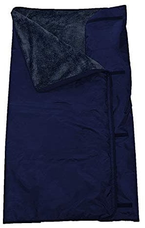 MEDDAX Wickeldecke für Rollstuhl Scooter wasserabweisend und winddicht navyblau M/L - XL/XXL (M/L (115 x 145 cm))