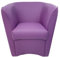 Totò Piccinni Poltrona POZZETTO Imbottita Artigianale in Ecopelle Design Made in Italy (Viola)
