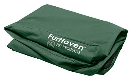 Furhaven Ersatzbezug für Hundebett, wasserabweisend, für drinnen und draußen, Logo-Druck, Wald, groß