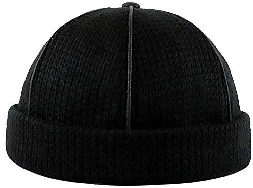 MAOZIm Strickmütze Wollmütze Herbst und Winter Melone Ledermütze Hip-Hop Persönlichkeit Männer und Mütze Strickmütze
