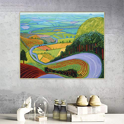 David Hockney (Garrowby Hill) - DIY Diamond Painting Kits - Kreuzstichmalerei Für Wanddekorationsgeschenke Ohne Rahmen