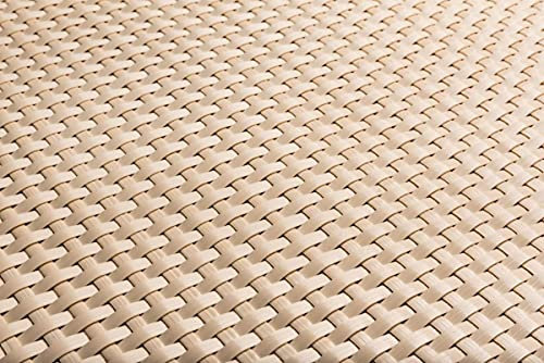 Sellon24 PE-Rattan Balkonverkleidung Balkonbespannung Sichtschutz Windschutz Matte für Balkon Terrasse Garten (17,99€/m2) (RD18 Beige/Creme, 110)