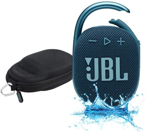 JBL Clip 4 - Altavoz Bluetooth portátil impermeable con funda protectora Megen (azul)