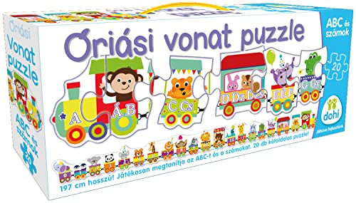 Puzzle Kinder Lernpuzzle 2in1 ABC/123 Zug Alphabet Zahlen 197 cm lang 20-TLG +3J